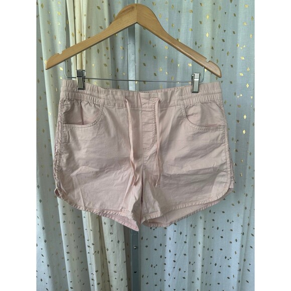 Eddie Bauer Women's Aspire Cotton Twill Pull-On Elastic Drawcord Shorts 10 - Picture 2 of 6